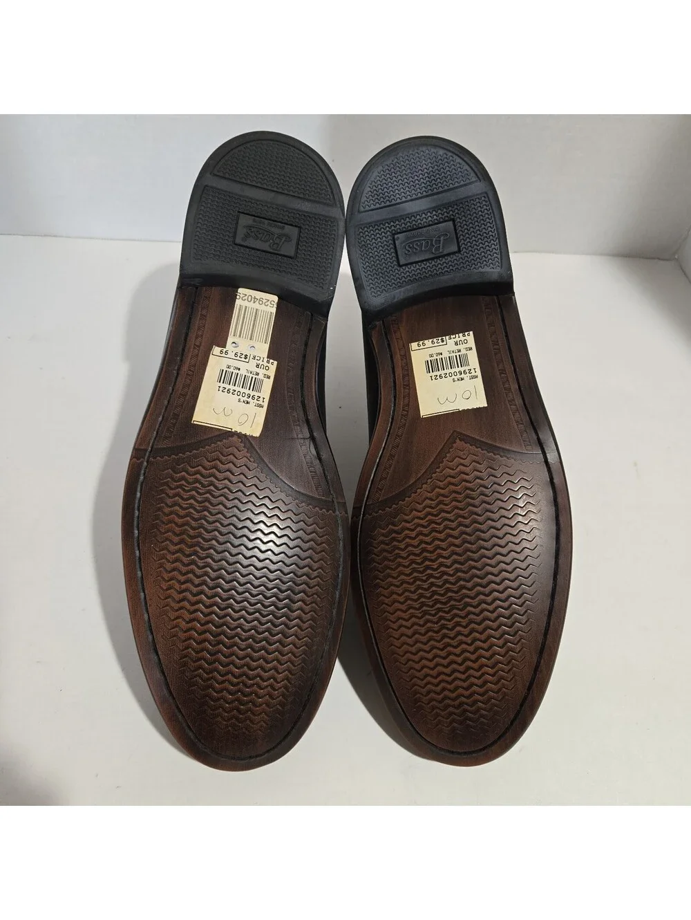 GH Bass Kiltie Leather Tassel Loafer Black & Brown Shoes Men's Size 10 M